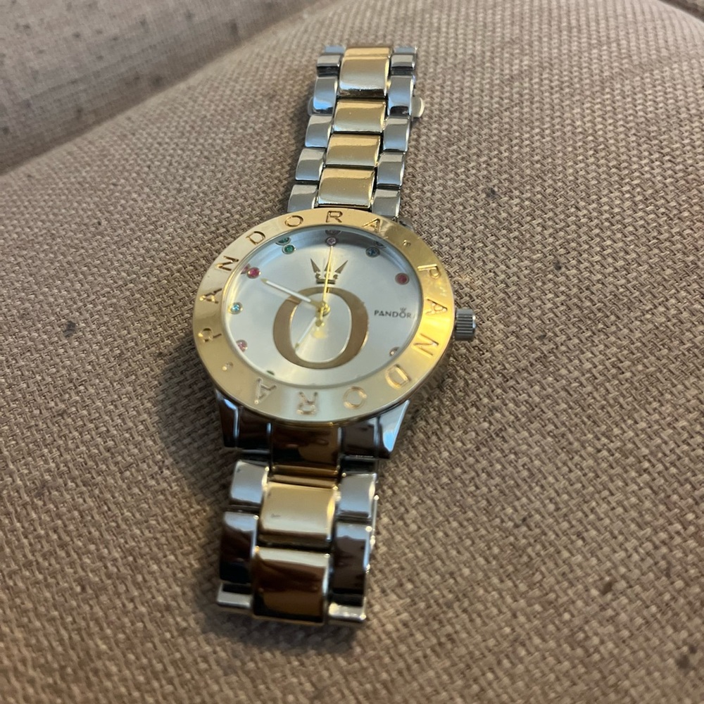 Gold & Silver Pandora Watch With Gems 💎